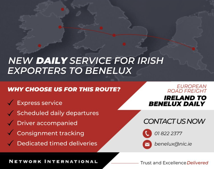 leaflet on new Benelux service
